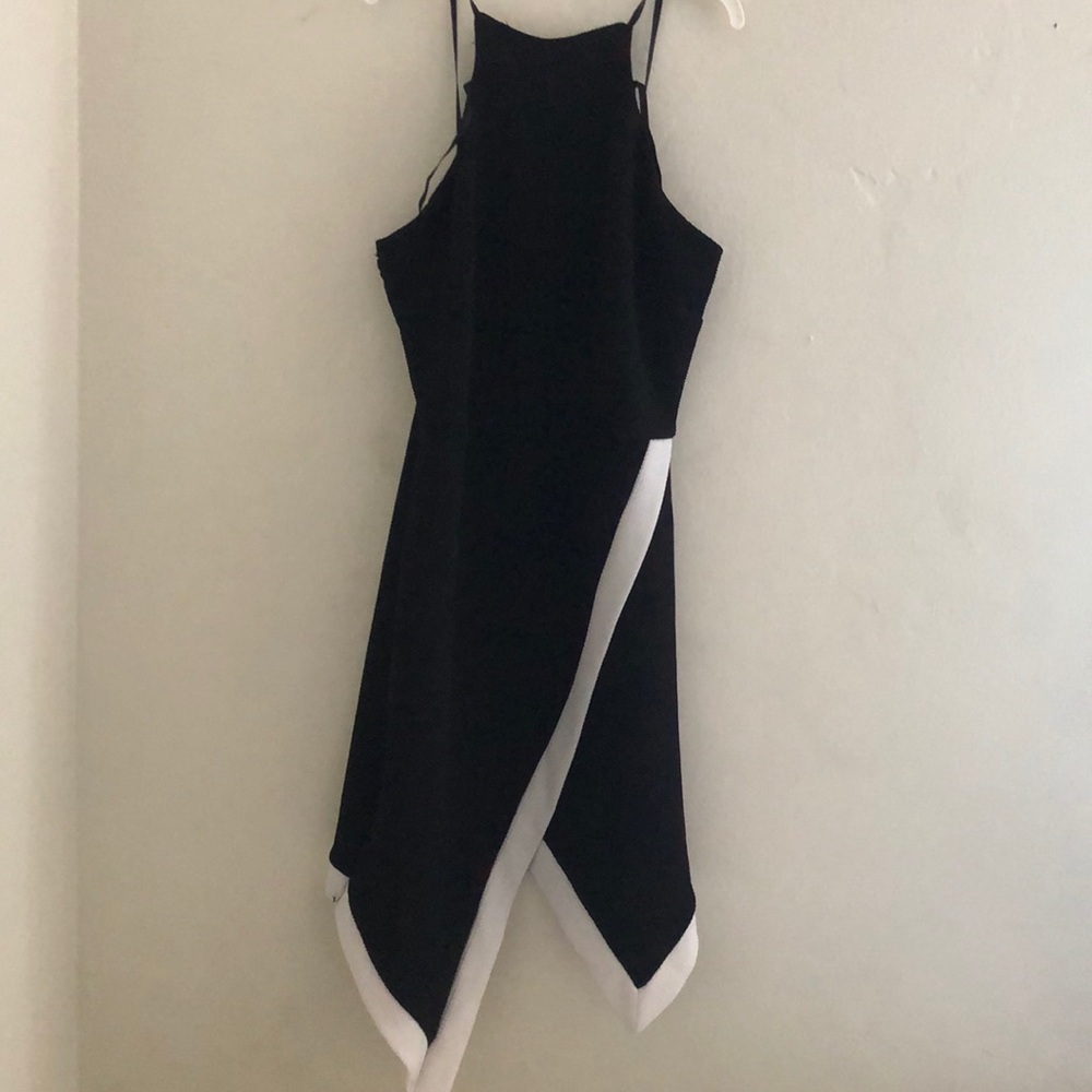 black and white dress